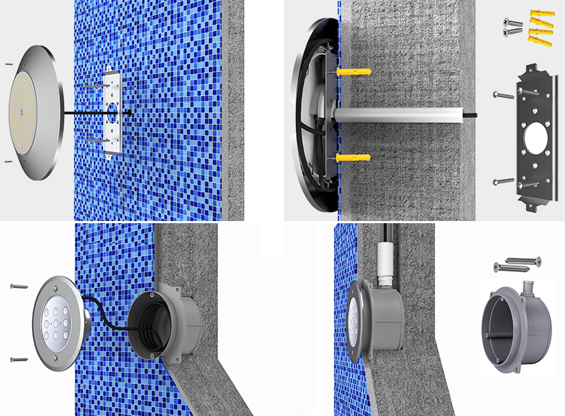 LED泳池水下燈安裝方式