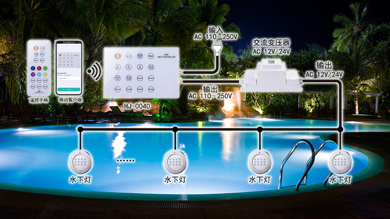泳池水下燈AC交流和DC直流電源驅(qū)動
