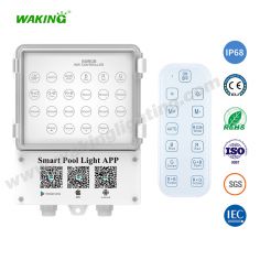 HJ040 LED燈具控制器RGB七彩水下燈光同步控制器泳池燈水底燈遙控器