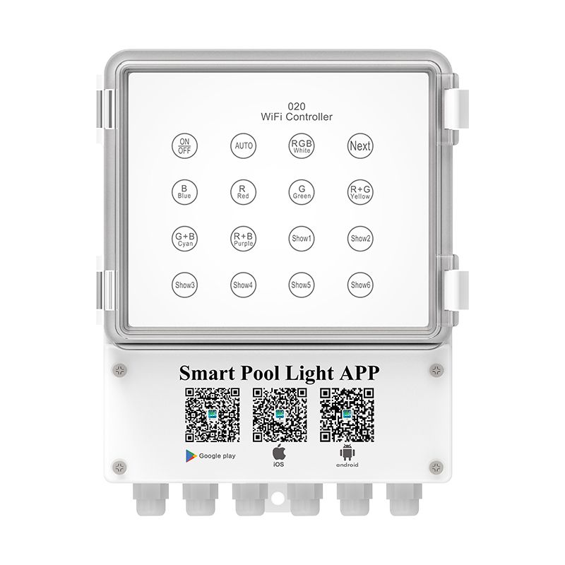 HJ-020 水下泳池燈光控制器遙控器藍牙WiFi手機APP調光